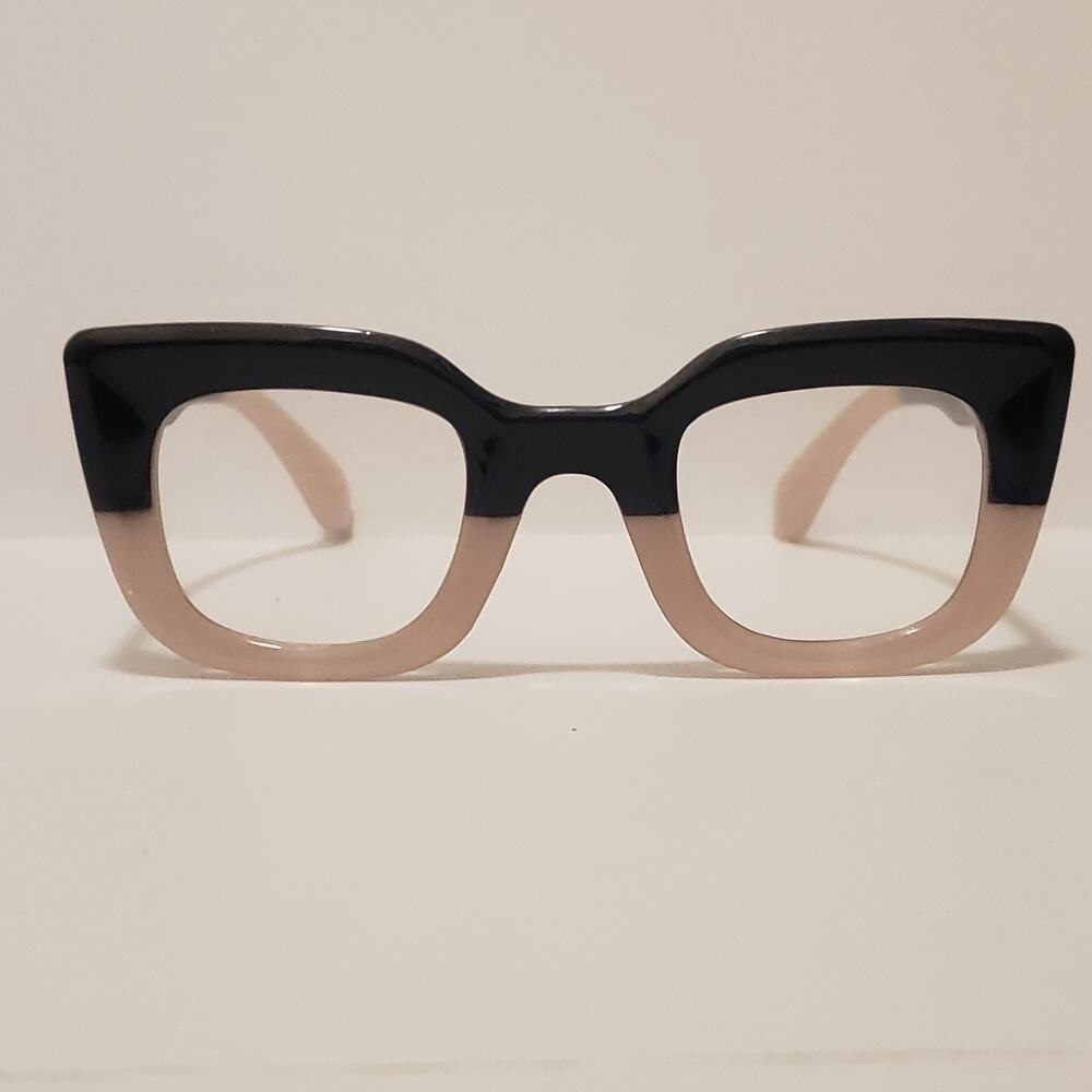 Women's Blue Light Readers Laelia Eyeglasses Cat-eye Pink/Black Frame #A66S